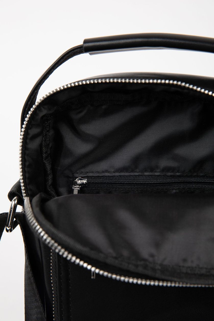 Erkek Siyah Erkek Suni Deri Çapraz Çanta