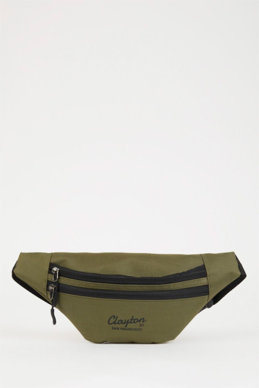 Erkek Haki Erkek Fermuarlı Bel Çantası