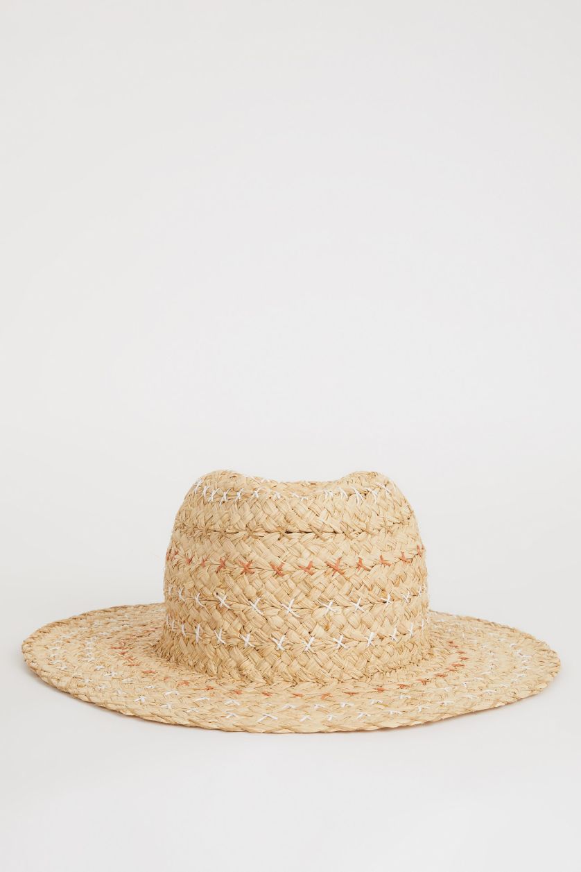 FEMME Beige Chapeau de Paille pour Femme