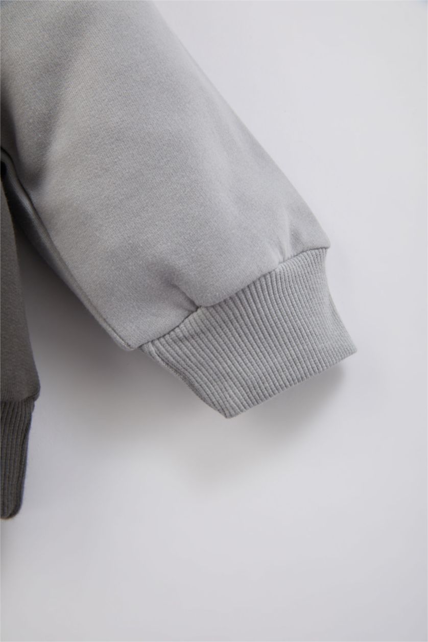 BABY BOY Grey Regular Fit Slogan Crew Neck Sweatshirt