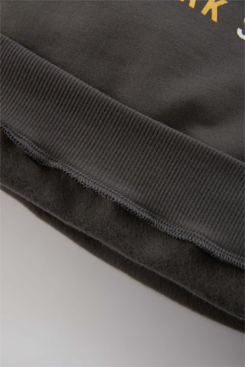 BABY BOY Grey Regular Fit Slogan Crew Neck Sweatshirt