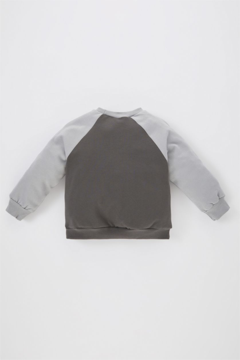 BABY BOY Grey Regular Fit Slogan Crew Neck Sweatshirt
