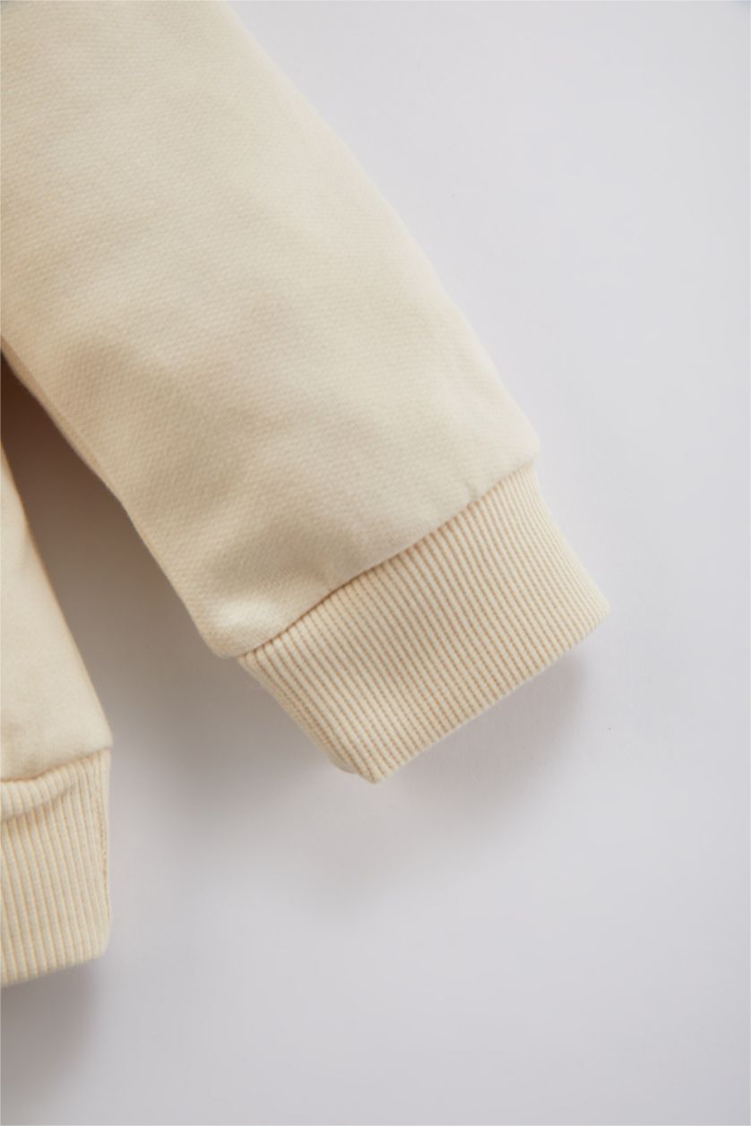 طفل صغير كحلي سويت شيرت ولادي ملون قصة عادية ببطانة ناعمة