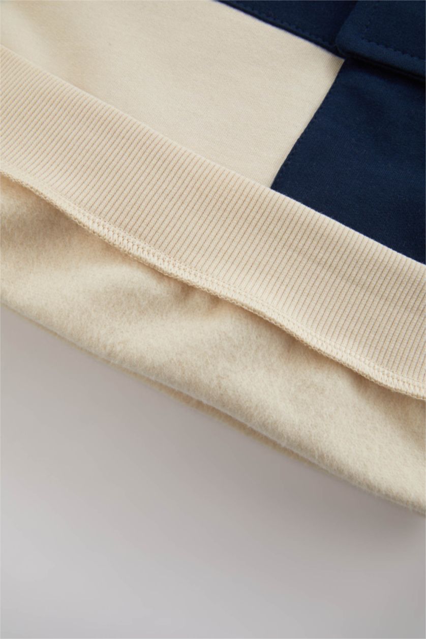 طفل صغير كحلي سويت شيرت ولادي ملون قصة عادية ببطانة ناعمة