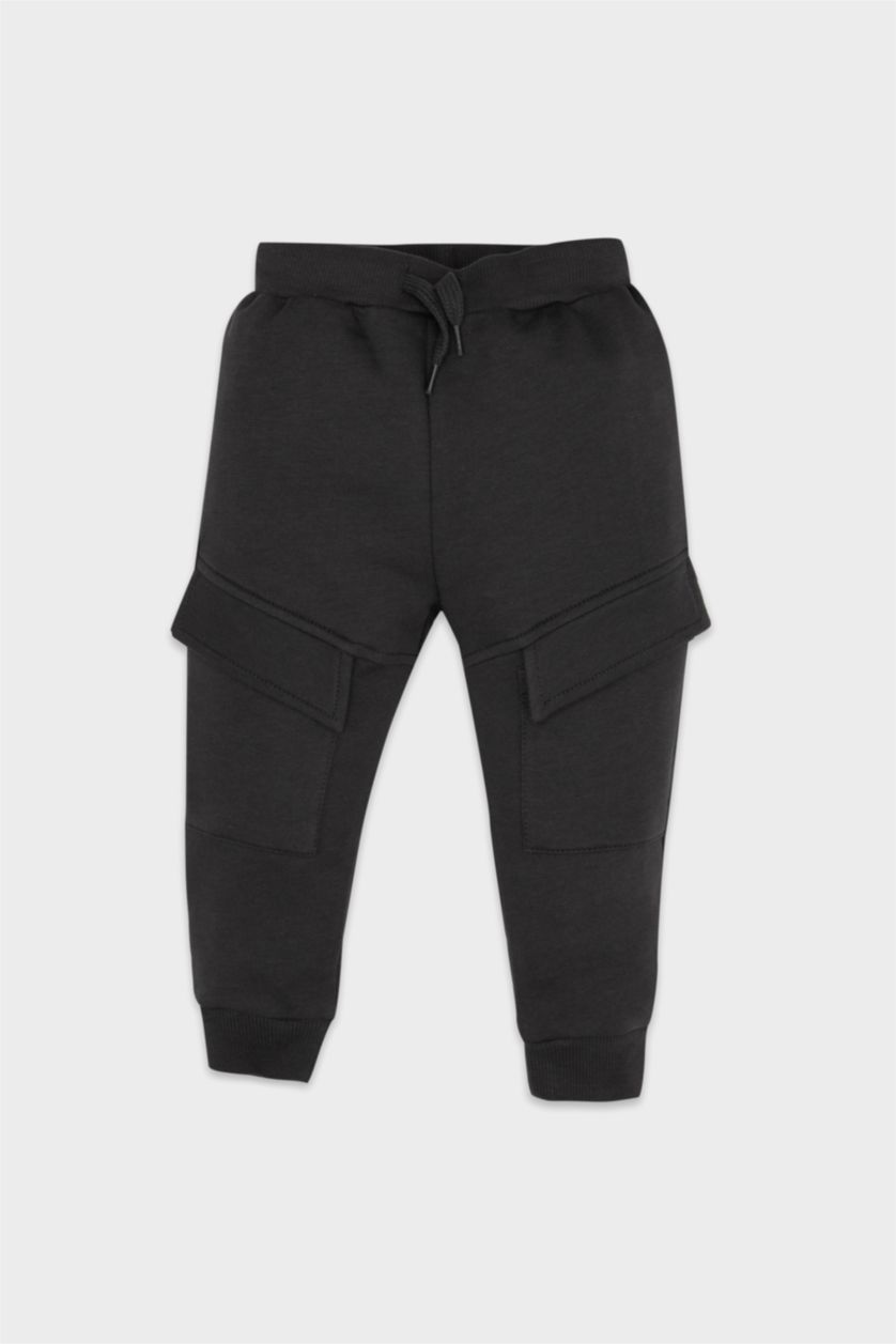 BÉBÉ GARÇON Anthracite Pantalon à coupe régulière et bande élastique