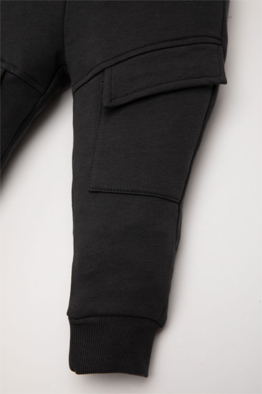 BÉBÉ GARÇON Anthracite Pantalon à coupe régulière et bande élastique