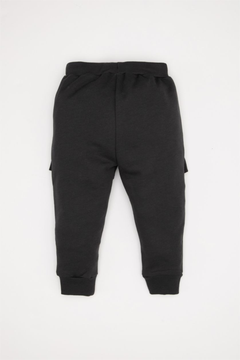 BÉBÉ GARÇON Anthracite Pantalon à coupe régulière et bande élastique