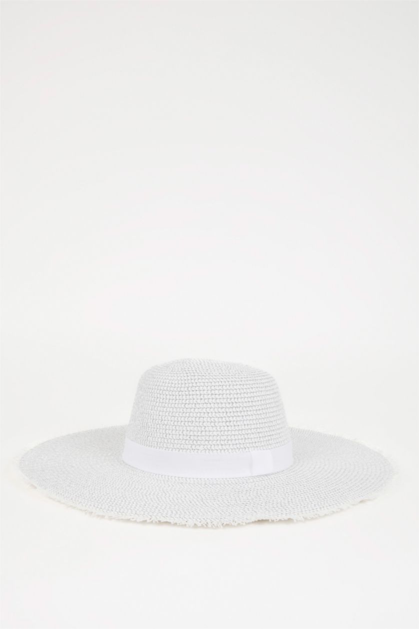 Woman White Women Straw Hat
