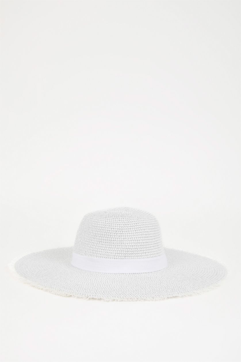 Woman White Women Straw Hat