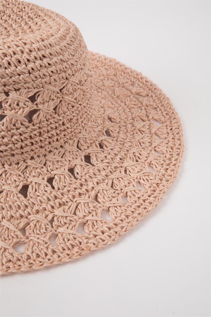 Woman Pink Woman Straw Hat