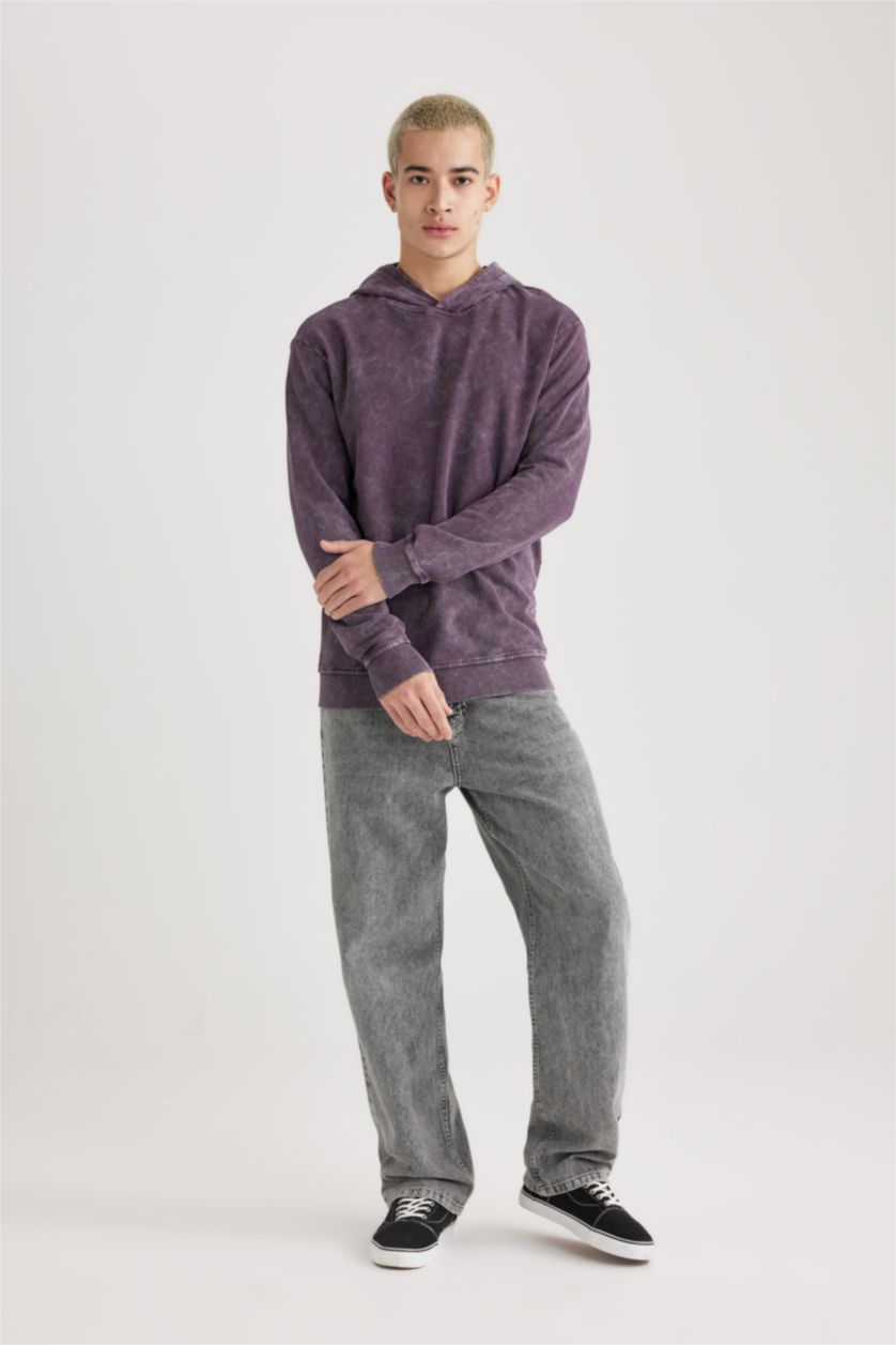 Ерлер Күлгін қалыпты пішім бас киімді Свитер