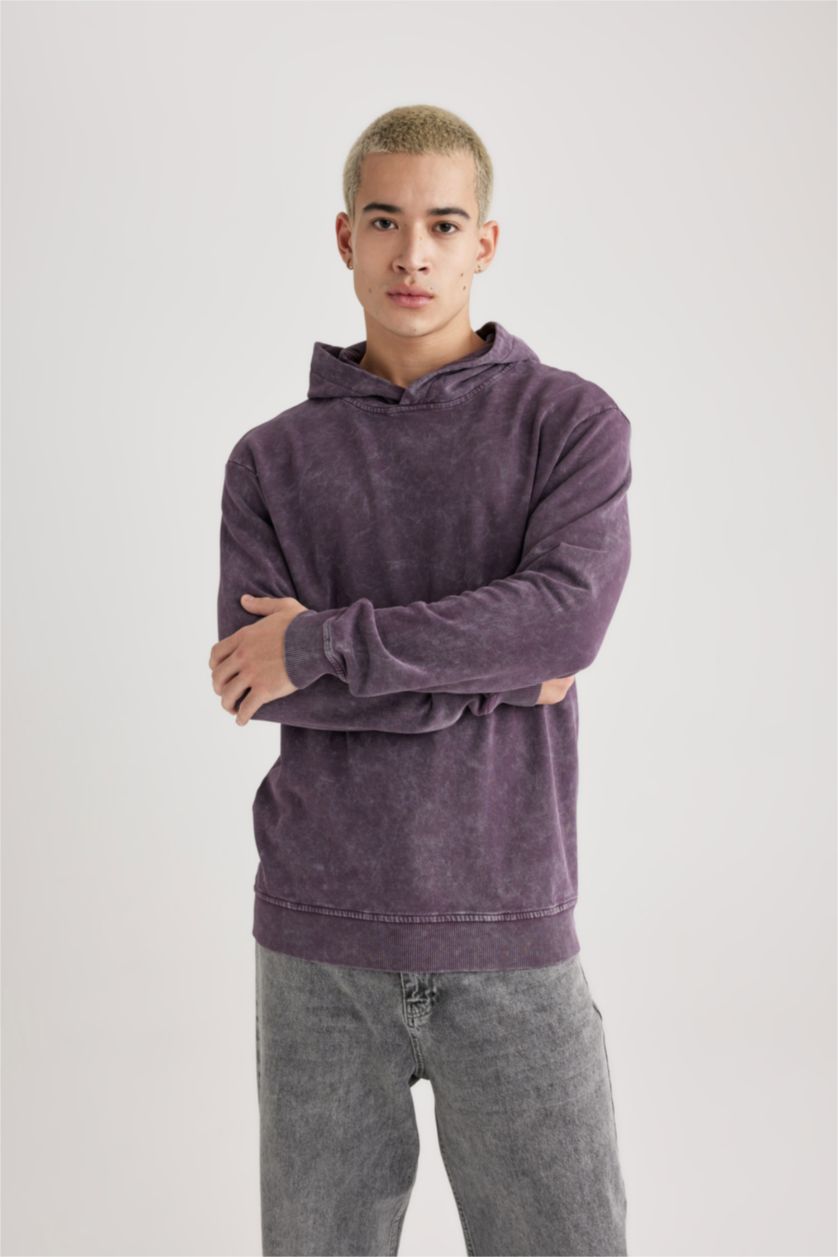 Ерлер Күлгін қалыпты пішім бас киімді Свитер