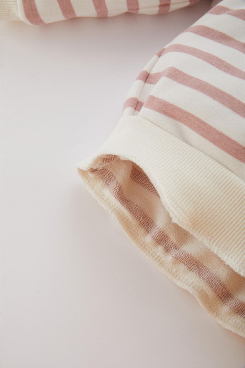 BÉBÉ FILLE Bordeaux Ensemble de Sweatshirt Et Legging à Rayures Pour Bébé Fille - 2 Pièces