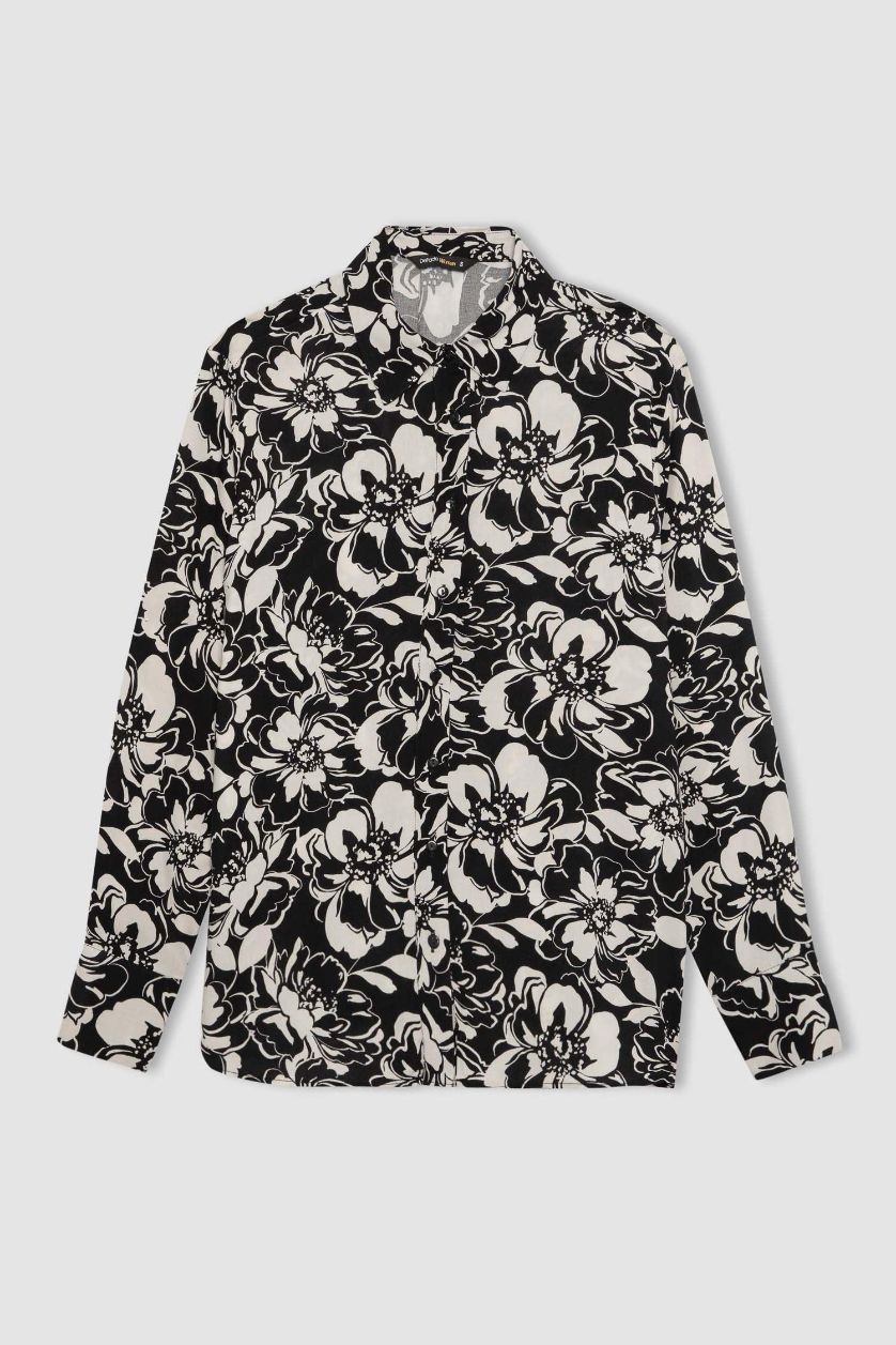 Женщины Черный Туника оверсайз с длинным рукавом