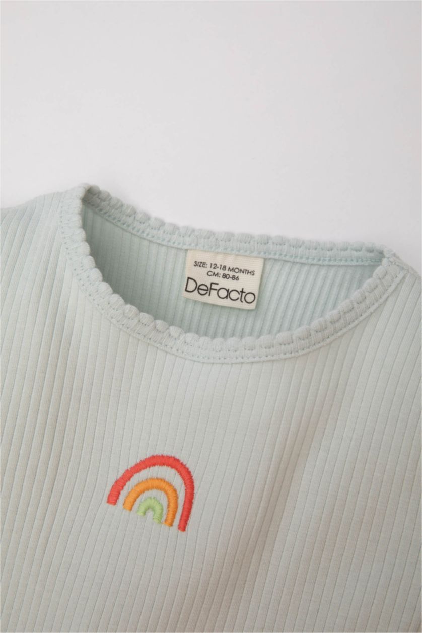 BABY GIRL Light Blue Baby Girl Embroidered Camisole 2 Piece Pajama Set