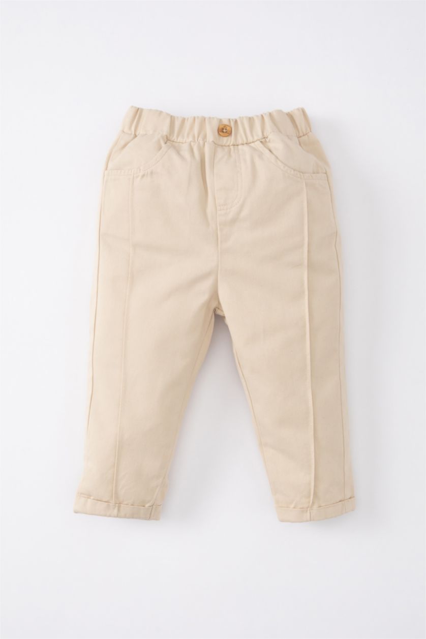 طفل صغير كحلي سيت ولادي بنطلون وقميص تويل - قطعتين