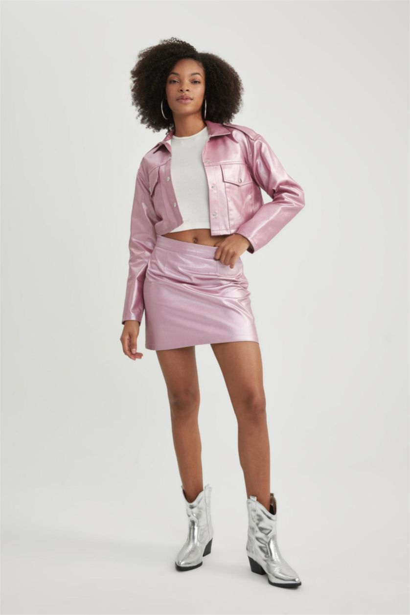 Kadın Pembe Oversıze Gabardin