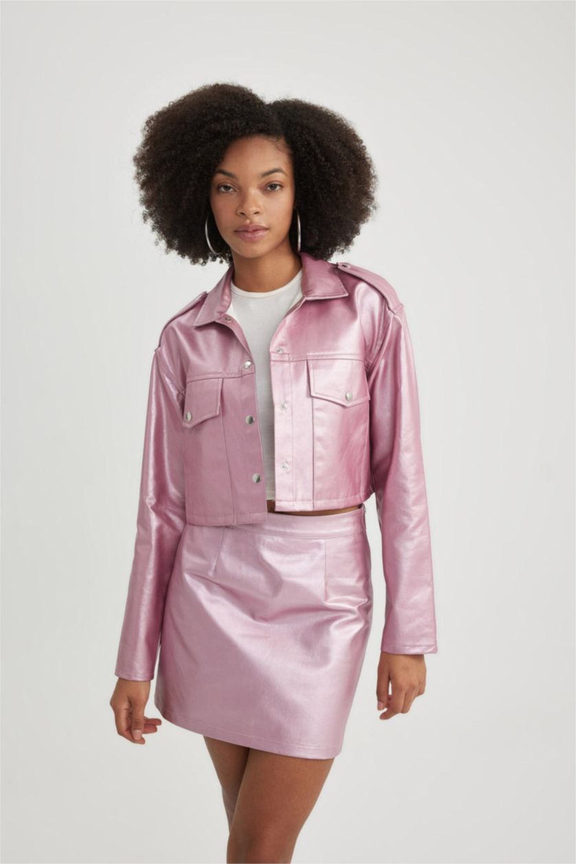Kadın Pembe Oversıze Gabardin