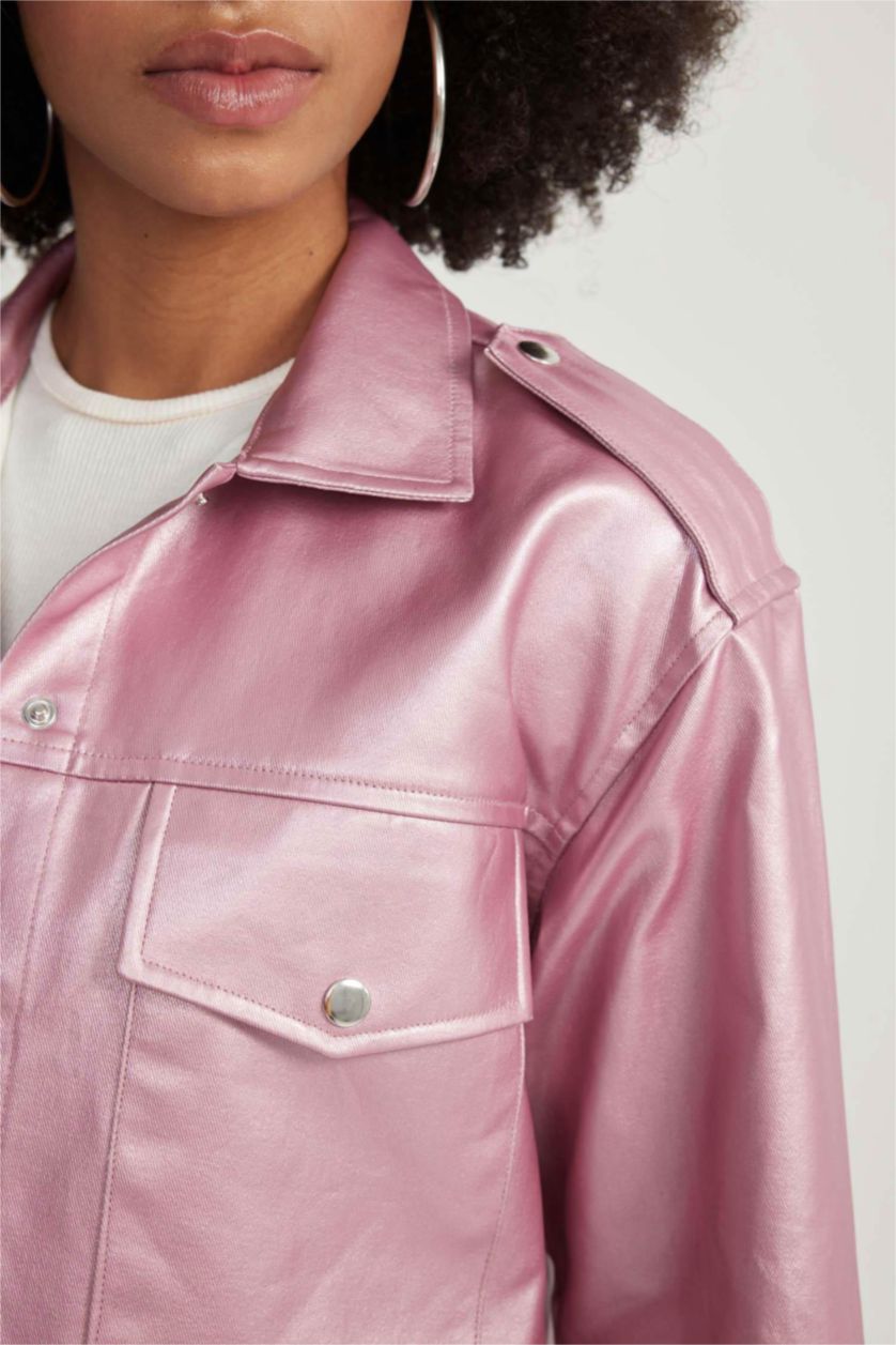 Kadın Pembe Oversıze Gabardin