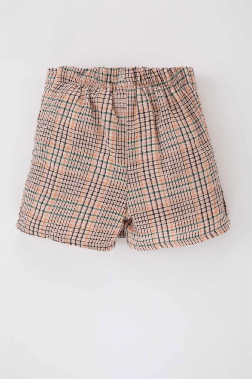 BABY GIRL Pink Baby Girl Checked Pleated Flannel Skirt