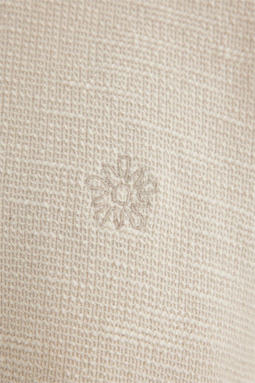 Erkek Kum Comfort Regular Fit Rahat Kalıp Bisiklet Yaka Kısa Kollu Tişört