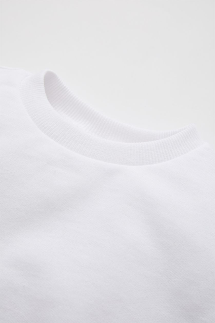 BÉBÉ FILLE Blanc Sweatshirt Rayé pour Bébé Fille