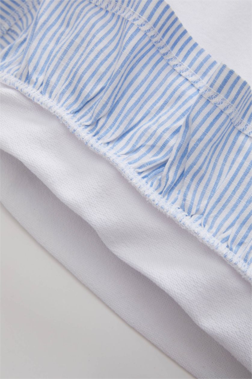 BÉBÉ FILLE Blanc Sweatshirt Rayé pour Bébé Fille