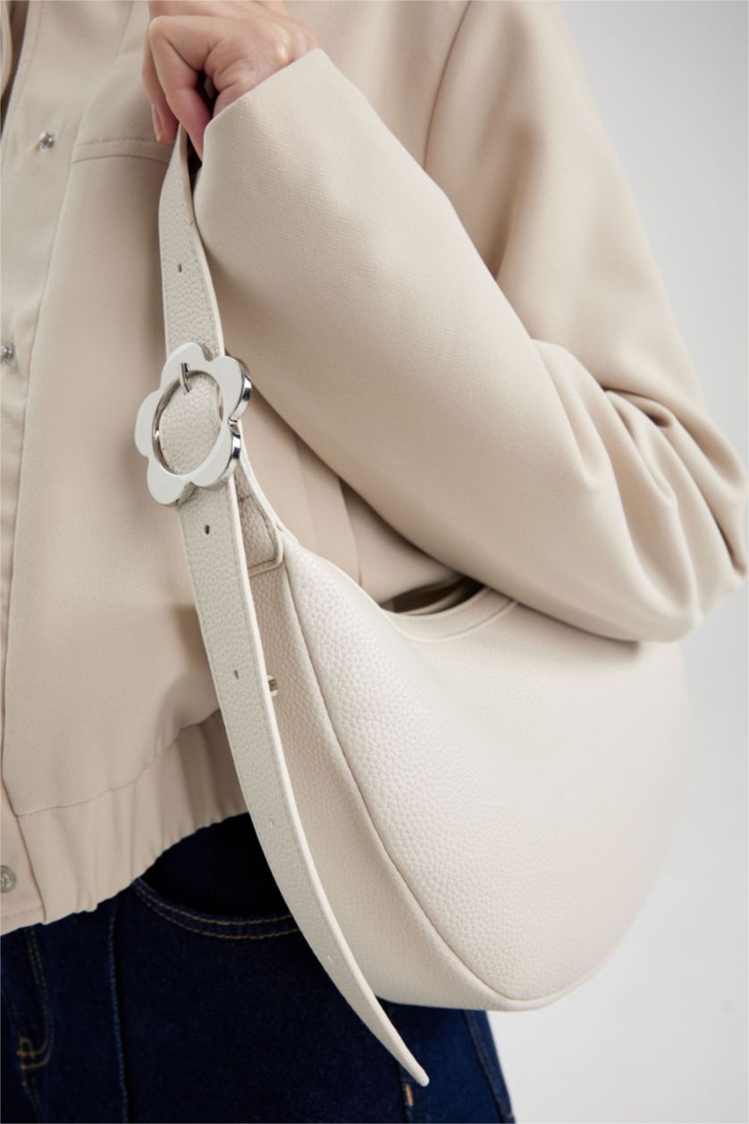 Women Beige Faux Leather Shoulder bag