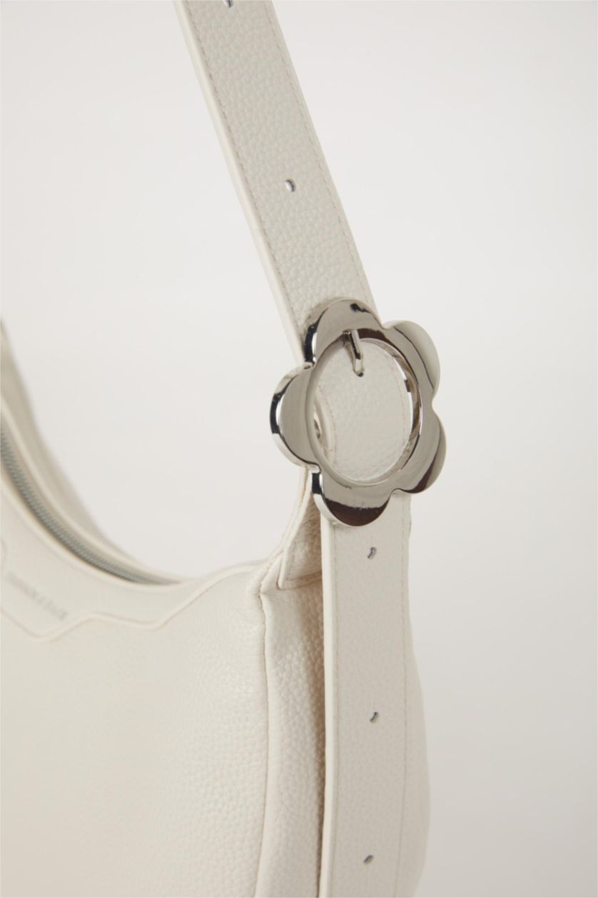 Women Beige Faux Leather Shoulder bag