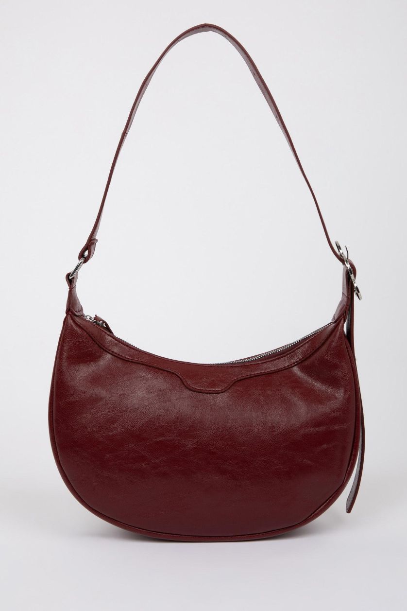 Kadın Bordo Kadın Suni Deri Omuz Çantası