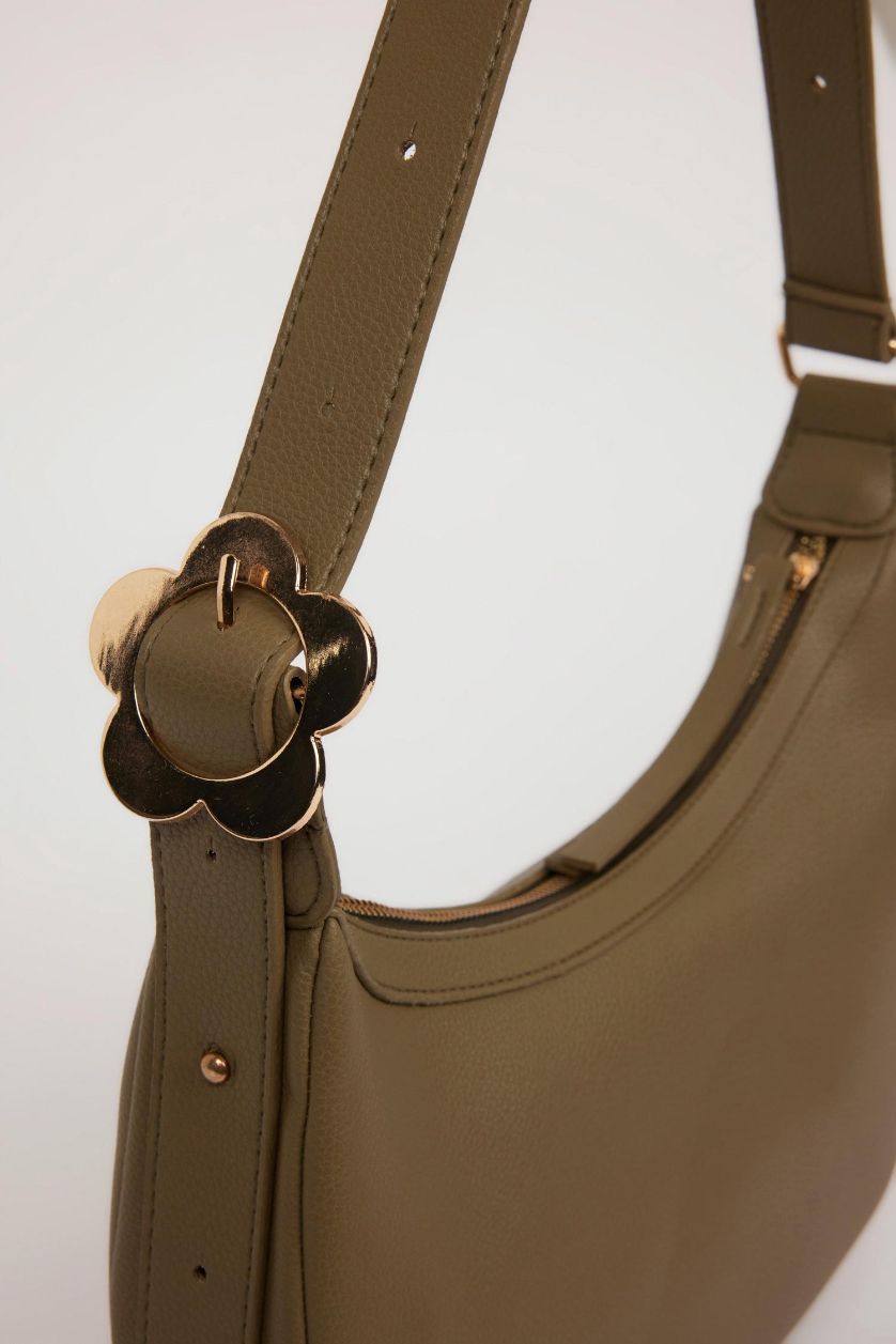 Kadın Zeytin Yeşili Kadın Suni Deri Omuz Çantası