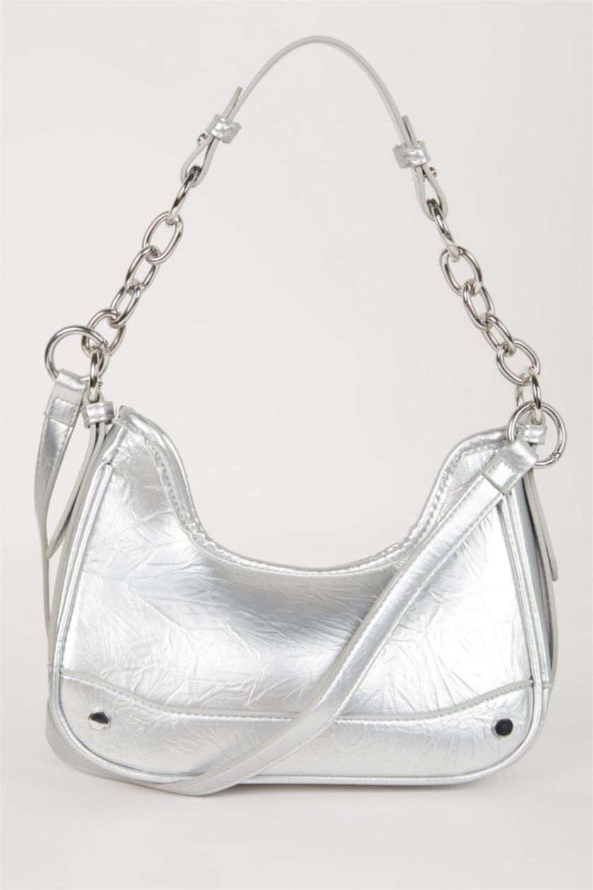 نساء رمادي جنطة كتف نسائي جلد صناعي