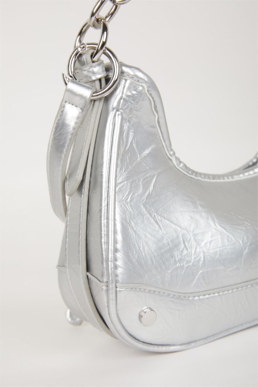 نساء رمادي جنطة كتف نسائي جلد صناعي