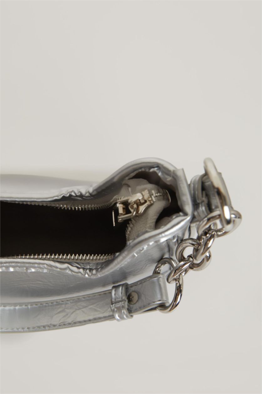 نساء رمادي جنطة كتف نسائي جلد صناعي