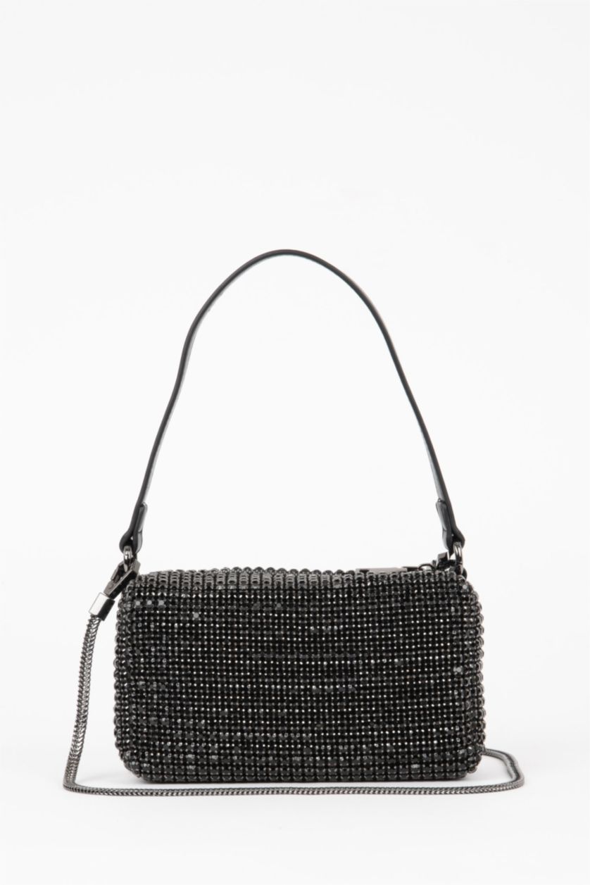 WOMAN Black Faux Leather Shoulder bag