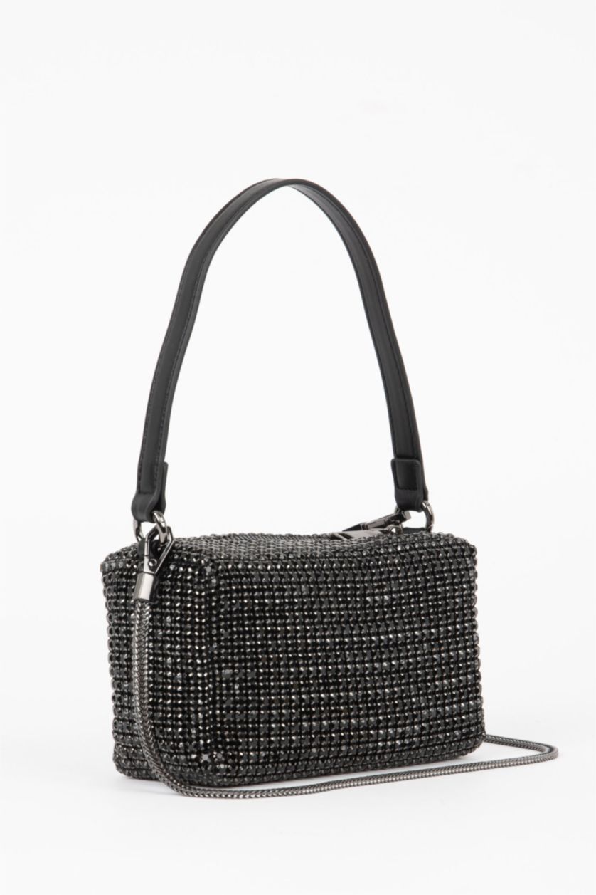 WOMAN Black Faux Leather Shoulder bag