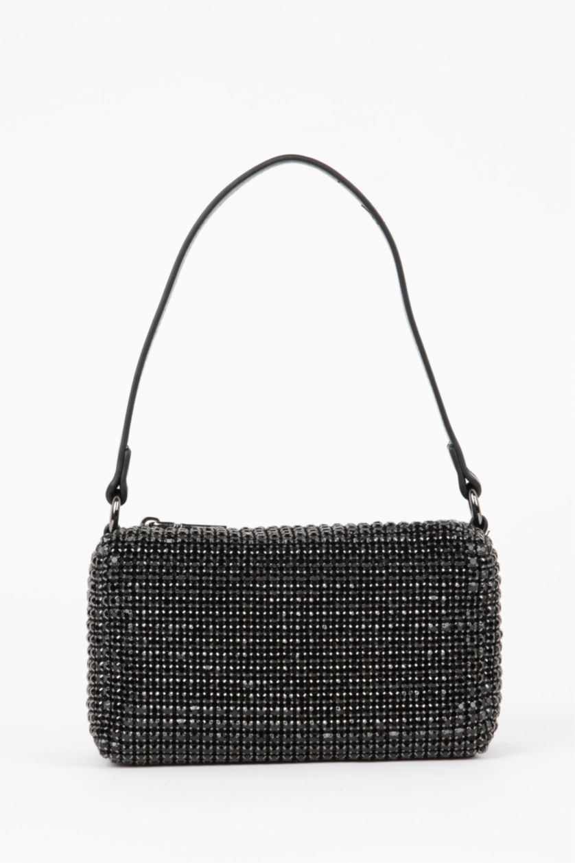 WOMAN Black Faux Leather Shoulder bag