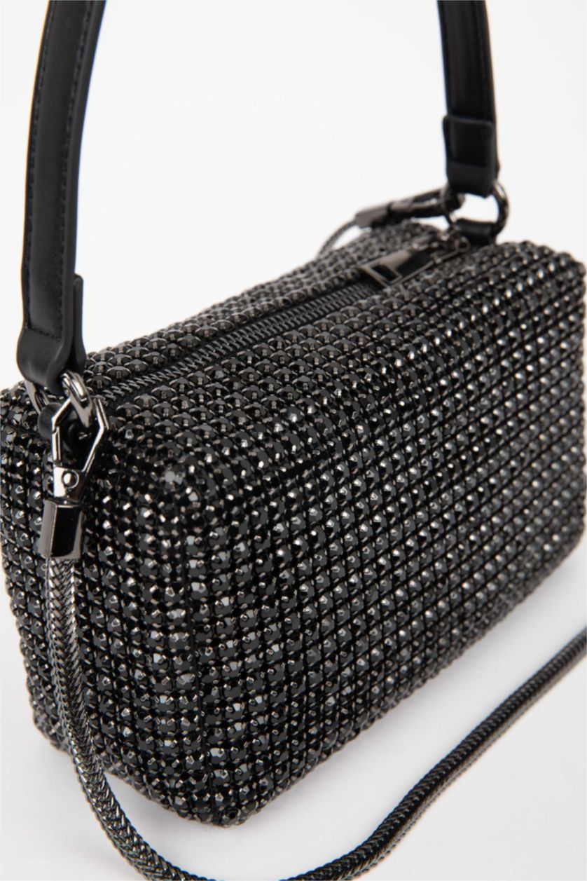 WOMAN Black Faux Leather Shoulder bag