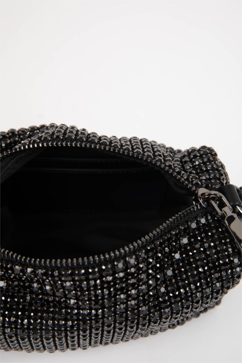 WOMAN Black Faux Leather Shoulder bag