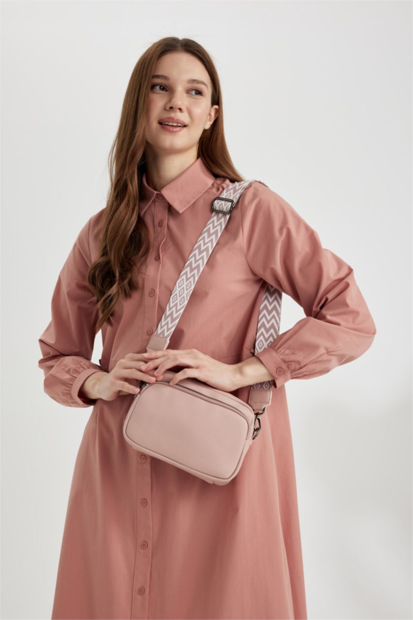 FEMME Rose Sac à Bandoulière en Cuir Synthétique pour Femme