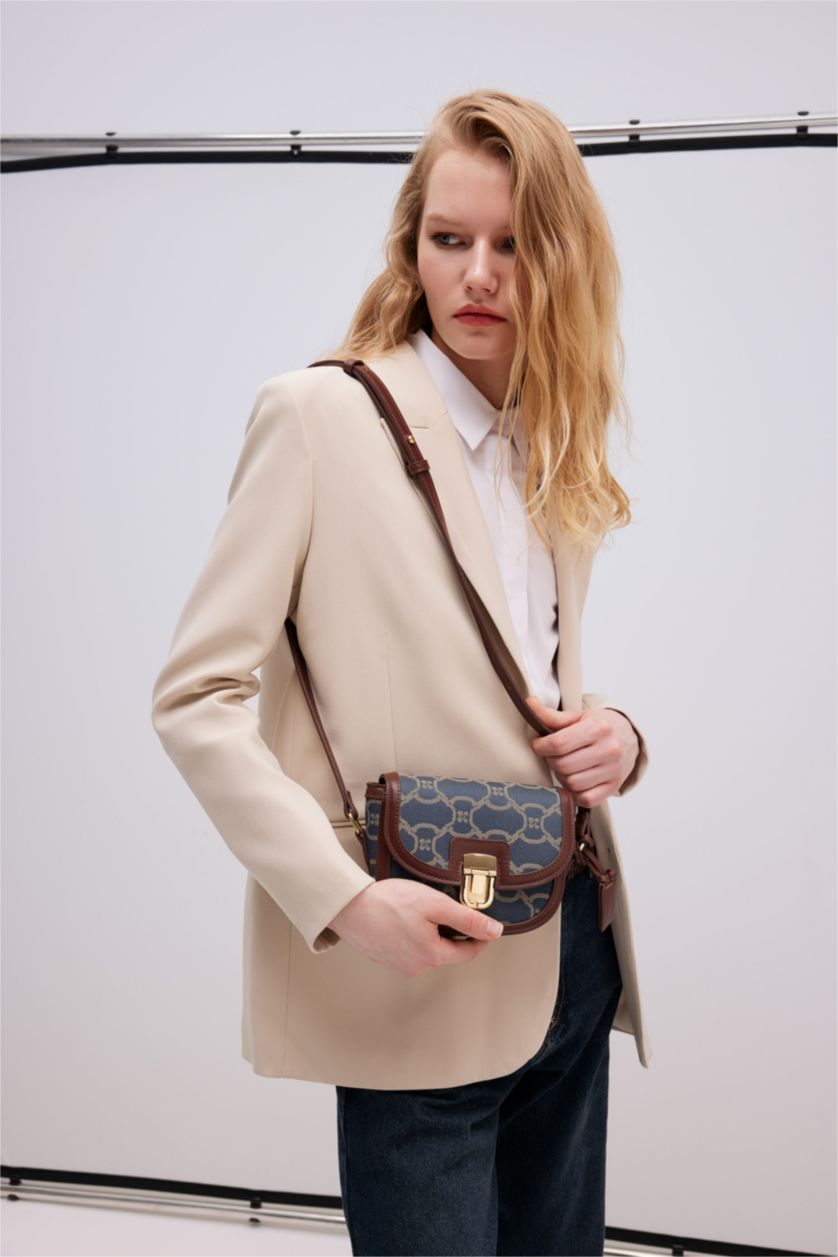 Kadın Kahve Kadın Kanvas Çapraz Çanta