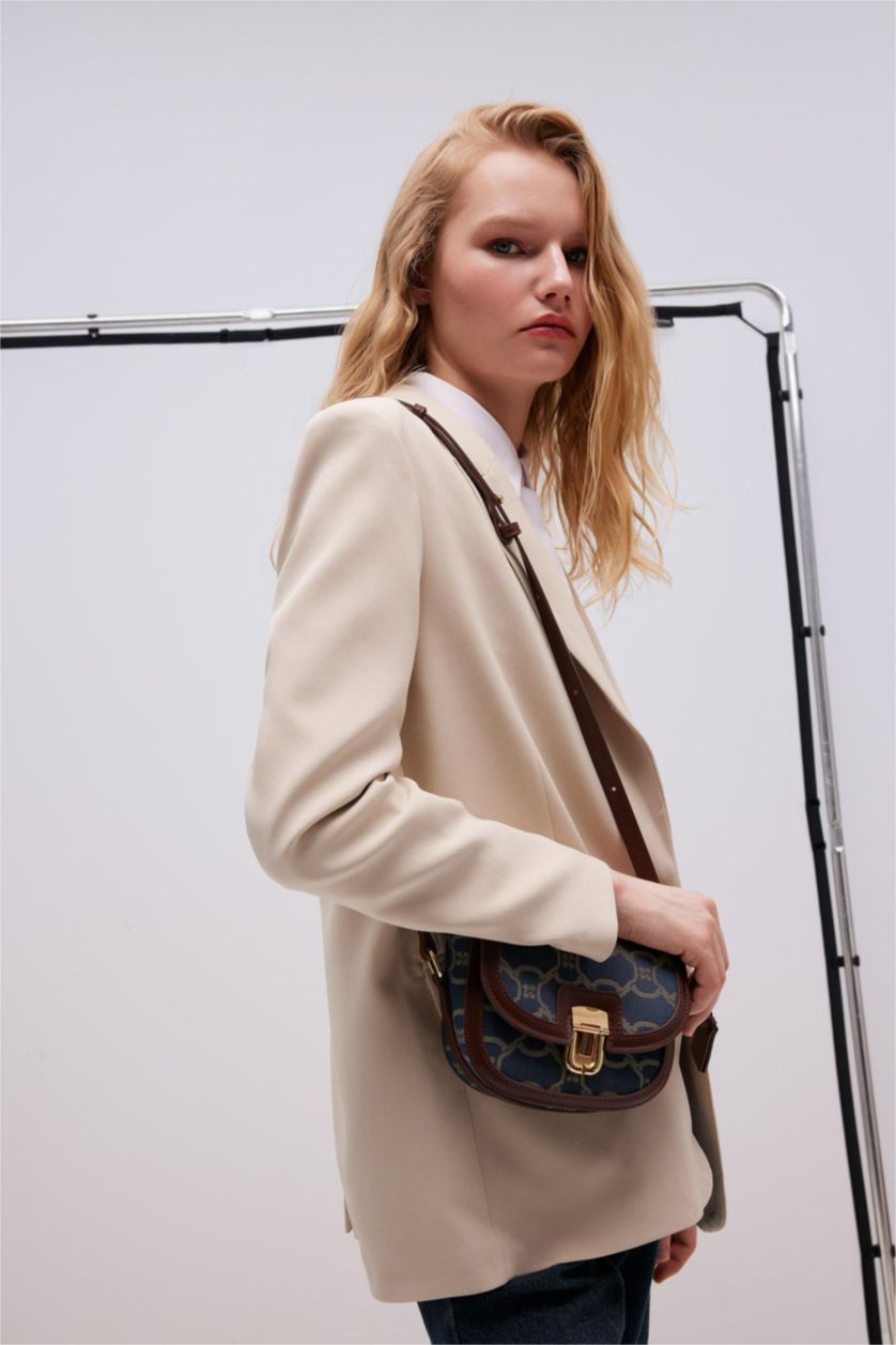 Kadın Kahve Kadın Kanvas Çapraz Çanta