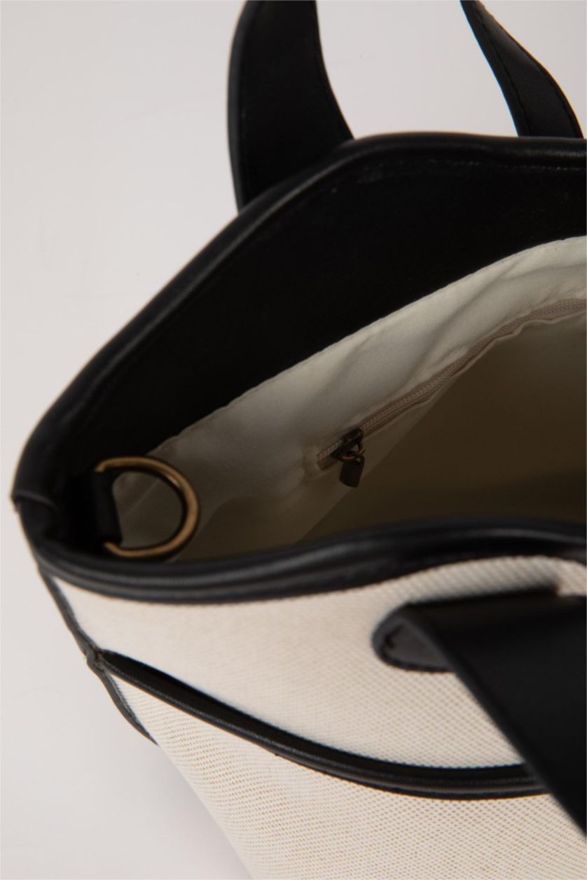 Әйелдерге қара Әйелдерге кенеп шынжырлы иық сөмкесі