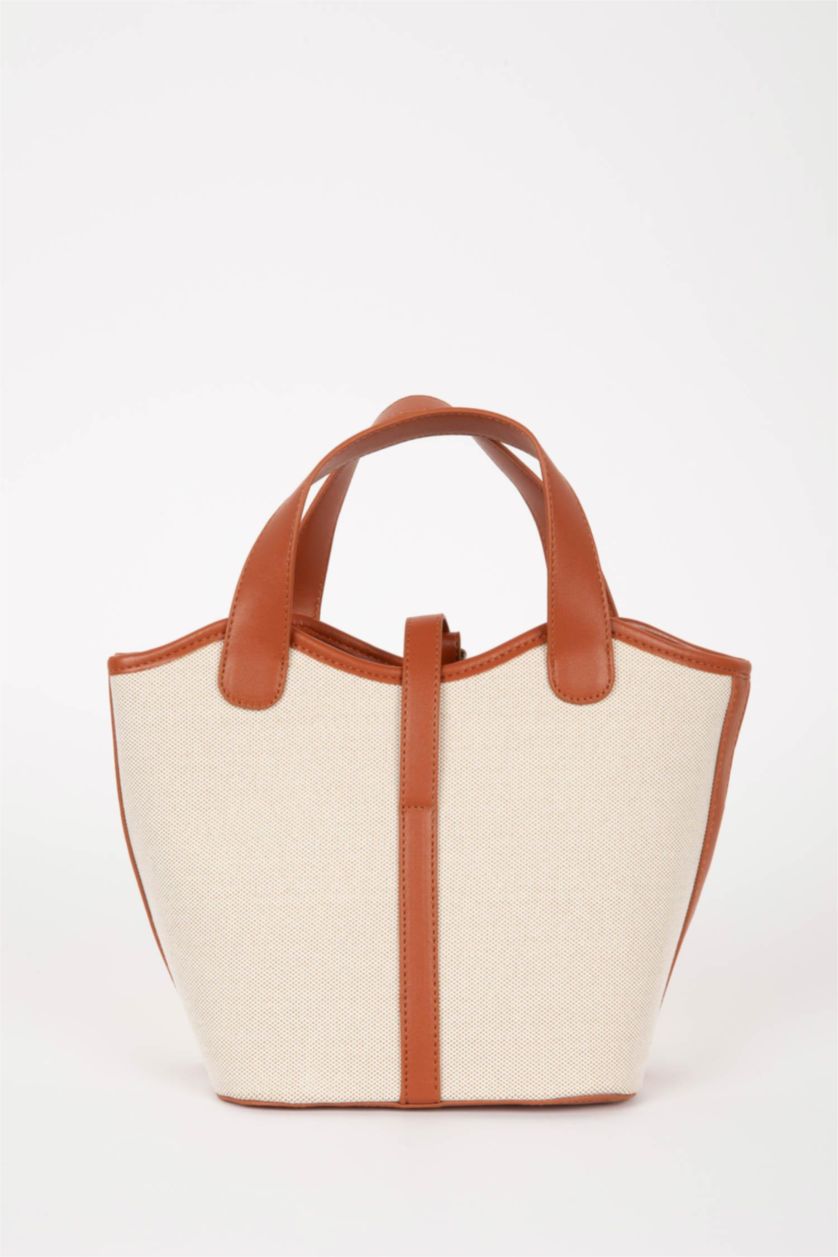 Kadın Taba Kadın Toka Detaylı Kanvas Omuz Çantası