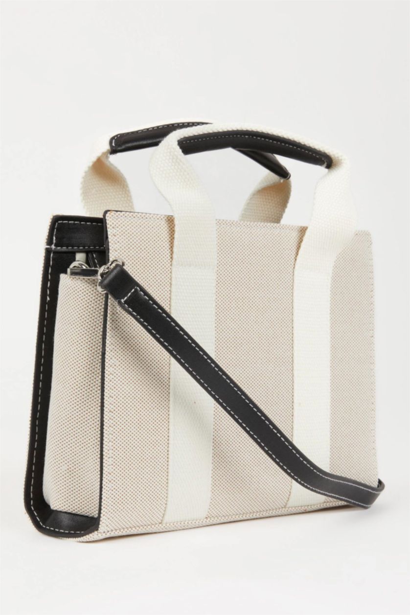 Kadın Siyah Kadın Kanvas Omuz Çantası