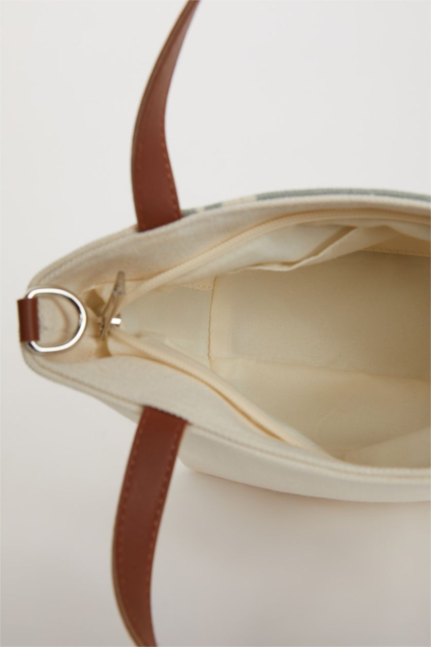 Kadın Gri Kadın Kanvas El Çantası