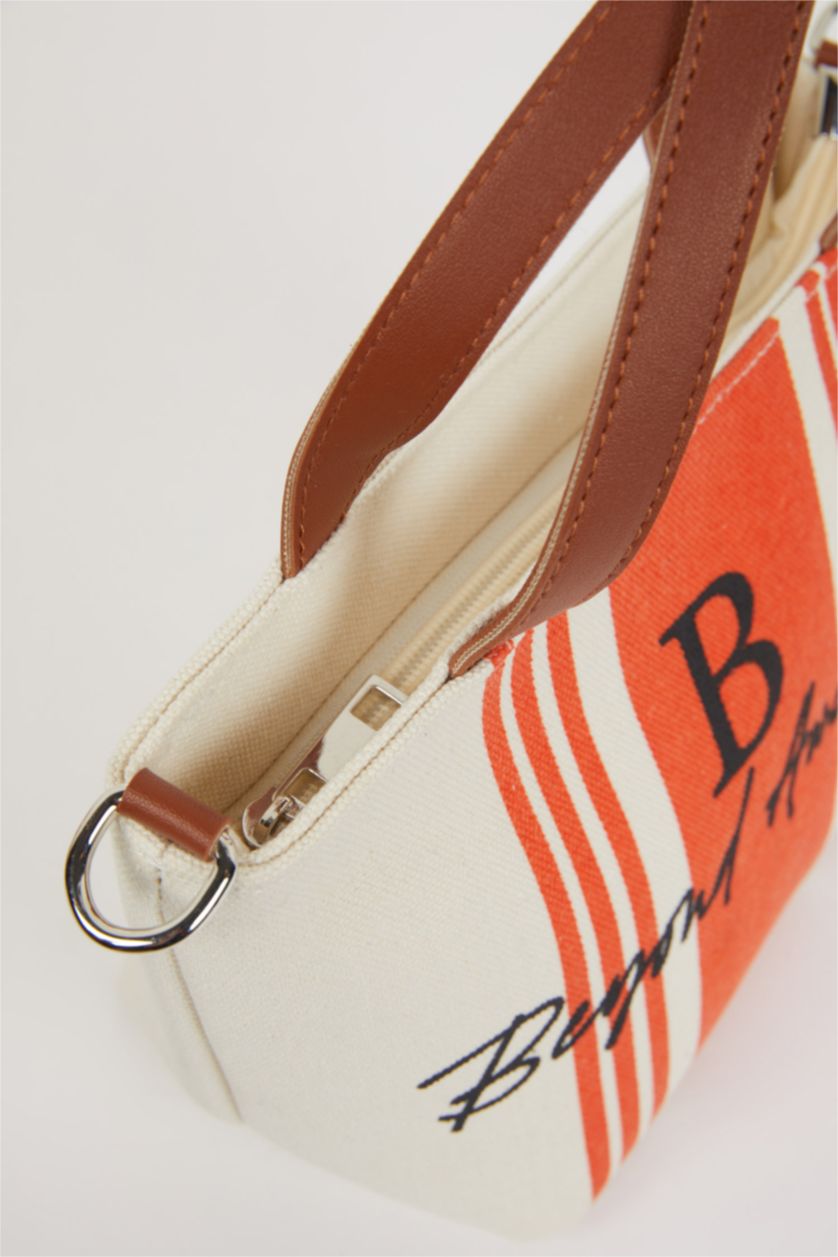 WOMAN Dark Orange Woman Canvas Handbag