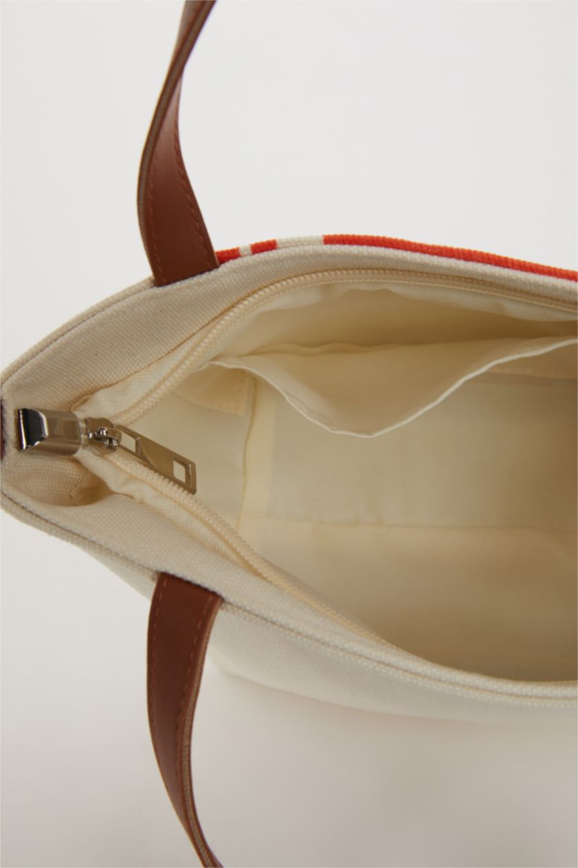 WOMAN Dark Orange Woman Canvas Handbag