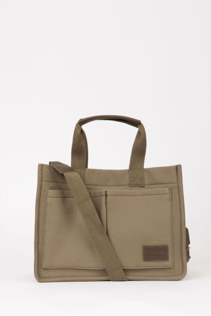 WOMAN MIXED Woman Canvas Shoulder Bag