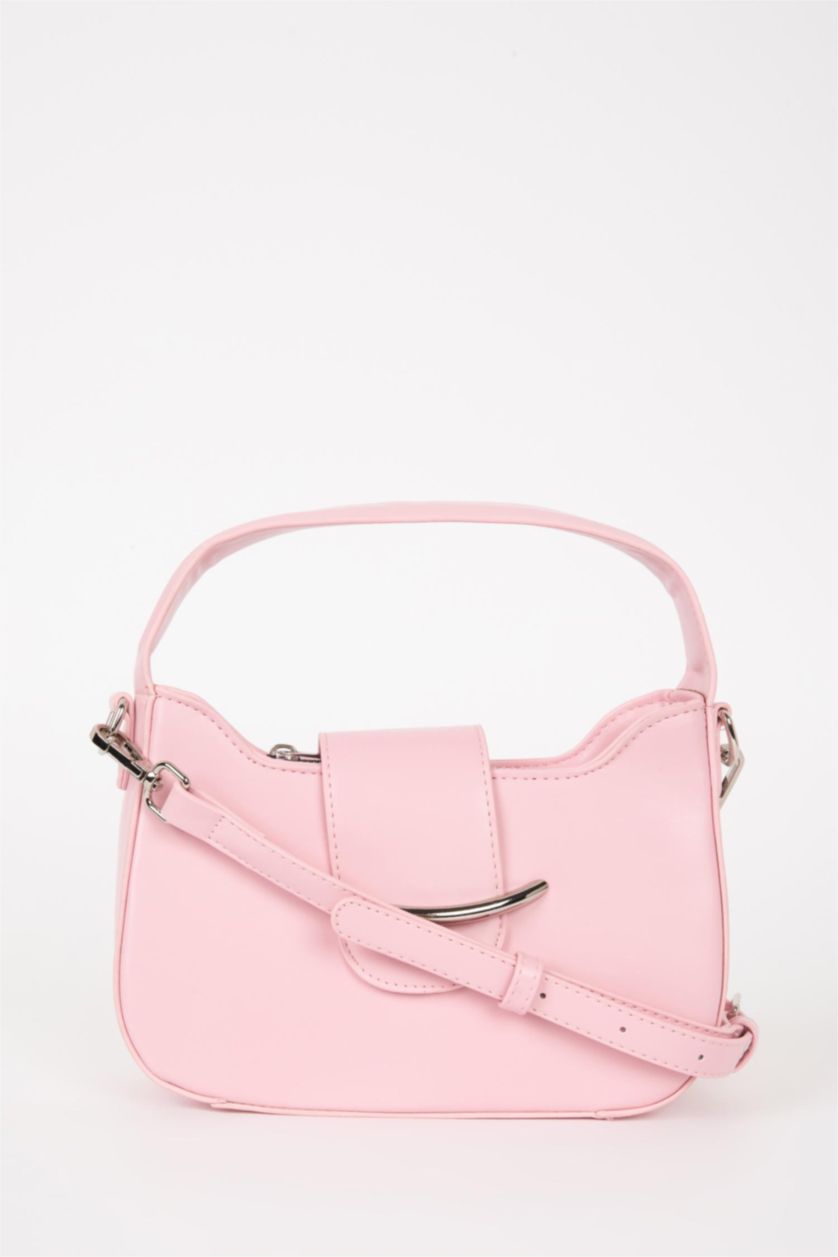 نساء زهري شنطة كتف نسائي جلد صناعي